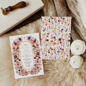 Bold & Bright Wildflower Tuin Krans Doop Kaart