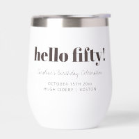 Bold Brun Blanc Moderne Anniversaire 50 Ans Person