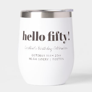 Bold Brun Blanc Moderne Anniversaire 50 Ans Person