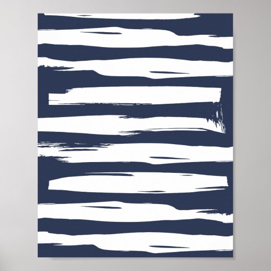 Bold Brushstroke Stripes Poster (Voorkant)