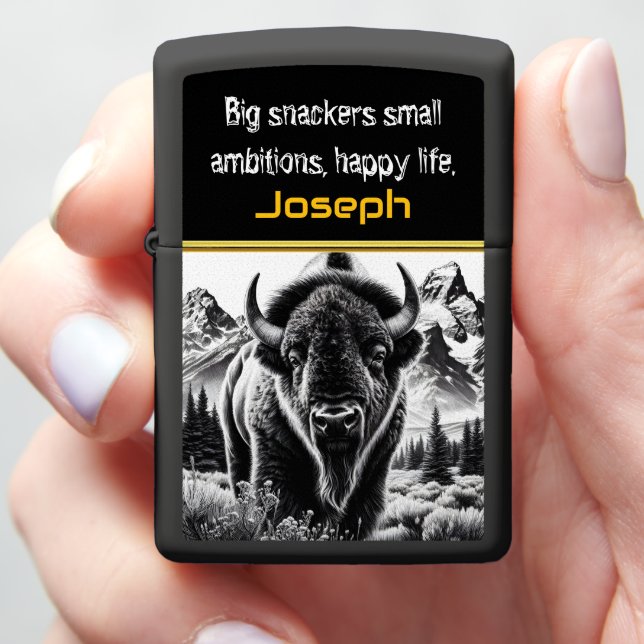 Bold Buffalo tegen de berg (In Hand)