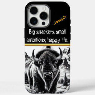 Bold Buffalo tegen de berg iPhone 16 Pro Max Hoesje