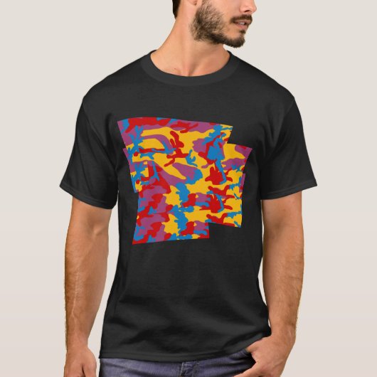 Bold Camo Pattern Blown Pixel T-shirt (Voorkant)