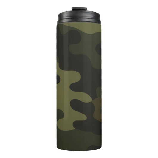 Bold Camouflage Pattern Outdoor Enthusiasts Hunter Thermosbeker (Voorkant)