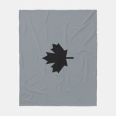 Bold Canadian Black Maple Leaf Fleece Deken (Voorkant)