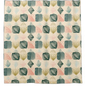 Bold Caribbean Tribal Mudcloth: Boho Buttercream Douchegordijn (Voorkant)