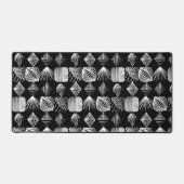 Bold Caribbean Tribal Mudcloth - Zwart & Wit, Bureaumat (Voorkant)