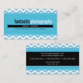 BOLD CARTE DE VISITE :: simple chevron moderne 5 (Devant / Derrière)