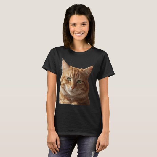 Bold Cat Face T-Shirt – Fierce & Stylish (Devant entier)