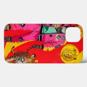 Bold Charisma Tiger Phone Case – Vibrant Dopamine  (Achterkant (horizontaal))