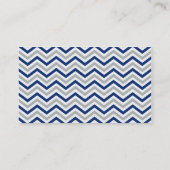 BOLD CHEVRON CARTE DE VISITE :: bleu marine modern (Dos)