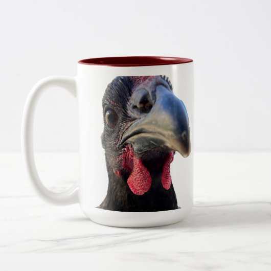 Bold Chicken Mug - Hens Looking At You!  (Gauche)