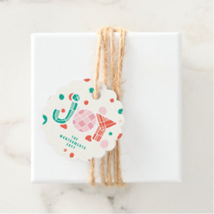 Bold Chunky Geometric Joy Kleurrijke Stippen Moder Bedankjes Labels