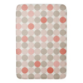 Bold Circle Pattern Bath Mat in Red Pink Mocha (Voorkant Verticaal)