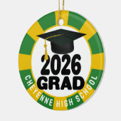 Bold Class of 2026 Foto Afstuderen Keramisch Ornament (Links)