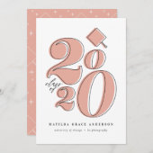 Bold class van 2020 afstuderen fotoaankondiging feestdagenkaart (Voorkant / Achterkant)