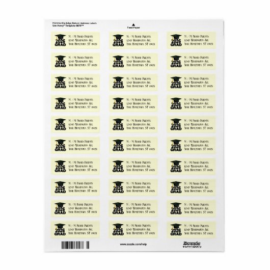 Bold Class van het Afstuderen 2026 Etiket (Full Sheet)