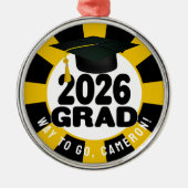 Bold Class van het Afstuderen 2026 Metalen Ornament (Voorkant)