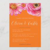 Bold Color Floral Wedding Invitation (Devant)