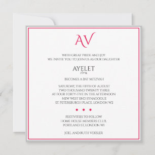 Bold Colorful Bar of Bat Mitzvah Star van David Kaart