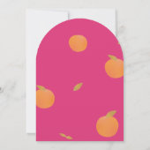 Bold, colorful citrus wedding invitation kaart (Achterkant)