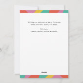 Bold Colorful Merry Christmas 2-Photo Feestdagenkaart (Achterkant)