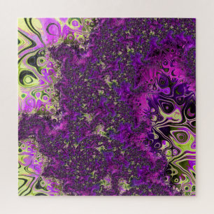 Bold Colorful Trippy Groovy Funky Fractal Art Legpuzzel