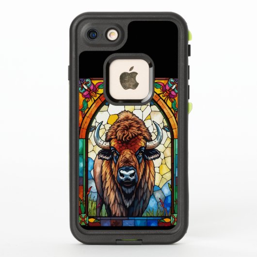 Bold Colors Bison Buffalo Cottagecore Rustic Print (Achterkant)