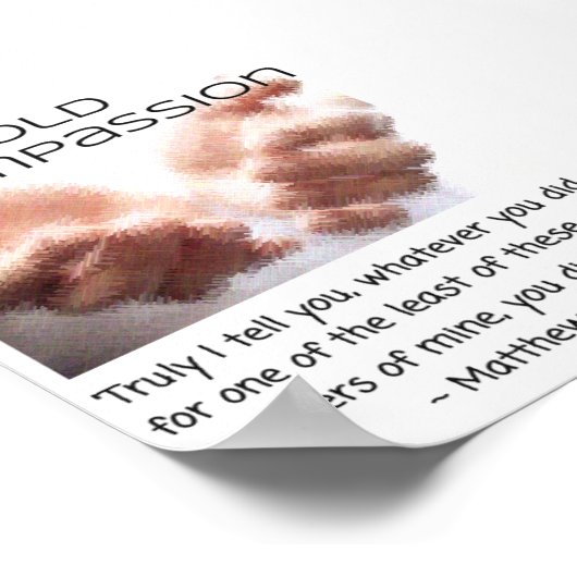 Bold Compassion - Hands of Jesus - Small Poster (Coin)