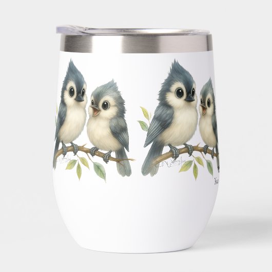 Bold Curious Tufted Titmouse (Rechts)