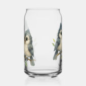 Bold Curious Tufted Titmouse Blikvorm Glas (Rechts)