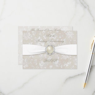 Bold Damask 30e anniversaire Mariage RSVP