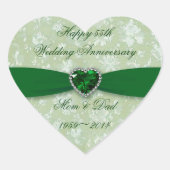 Bold Damask 55th Wedding Jubileum Sticker (Voorkant)