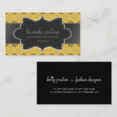 Bold Damask Designer Visitekaartje (Voorkant / Achterkant)