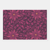Bold Dark Magenta Floral Pattern Wrapping Paper (Voorkant 3)