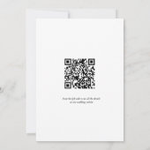 Bold Date Minimalist Wedding Save the Date QR code Kaart (Achterkant)