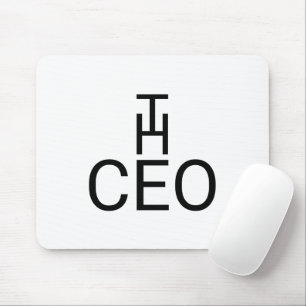 Bold De CEO Tekst Muismat voor Werkruimten