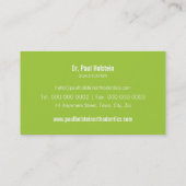 BOLD DENTIST CARTE DE VISITE :: logo de dent moder (Dos)