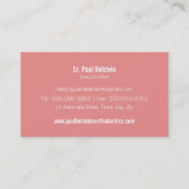 BOLD DENTIST CARTE DE VISITE :: logo de dent moder (Dos)