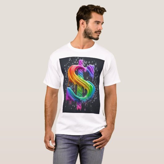 "Bold Dollar Symbool - Omarm financiële flair" T-shirt (Voorkant volledig)
