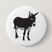 Bold Donkey Silhouette Boerderij Animal Ronde Button 7,6 Cm (Voorkant)