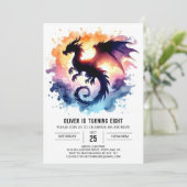 Bold Dragon Verjaardag Digitaal Kaart (Staand voorkant)