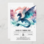 Bold Dragon Verjaardag Kaart (Voorkant / Achterkant)