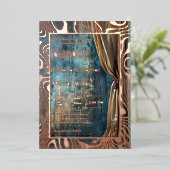 Bold Dramatic Modern Contemporary Folie Invitation Folie Uitnodiging (Staand Voorkant)