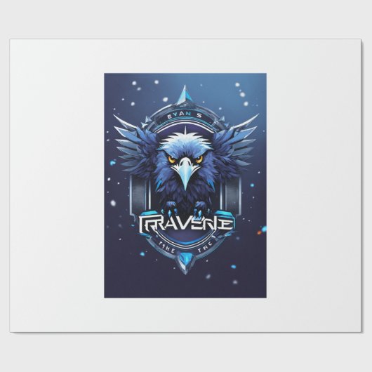 Bold Eagle Logo Wrapping Paper | Powerful Eagle Pa Cadeaupapier (Vlak)