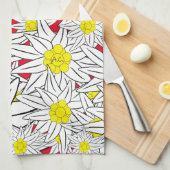 Bold Edelweiss Pattern Kitchen Towel Theedoek (Quarter Fold)