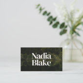 Bold Editorial Style Photo QR Code White Visitekaartje (Staand voorkant)