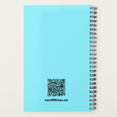 Bold Electric-Blue Black Kettlebell Motto Workout Planner (Achterkant)