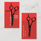 BOLD Elegant MoDern Crafty Dandy Scissors Visitekaartje (Voorkant / Achterkant)