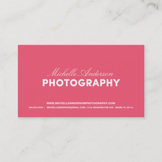 BOLD EN SCRIPT | FOTOGRAFIE-VISITEKAARTJE VISITEKAARTJE (Voorkant)